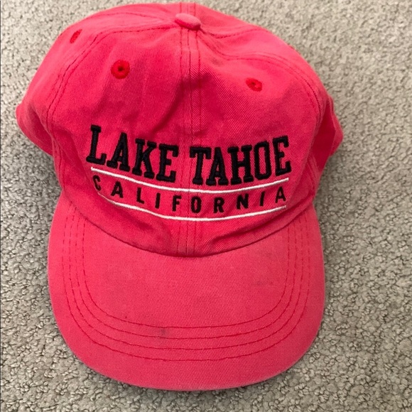 💙 VINTAGE Lake Tahoe California Red Cap - Picture 1 of 6
